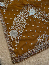 Load image into Gallery viewer, SP145 Tan and silver sequinned large scarf

