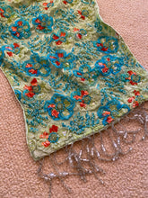 Load image into Gallery viewer, SP144 Glamorous, pretty heavily beaded silk scarf
