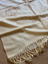 Load image into Gallery viewer, SP131 Pretty banana, oatmeal to cream embellished pashmina
