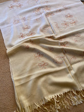 Load image into Gallery viewer, SP131 Pretty banana, oatmeal to cream embellished pashmina
