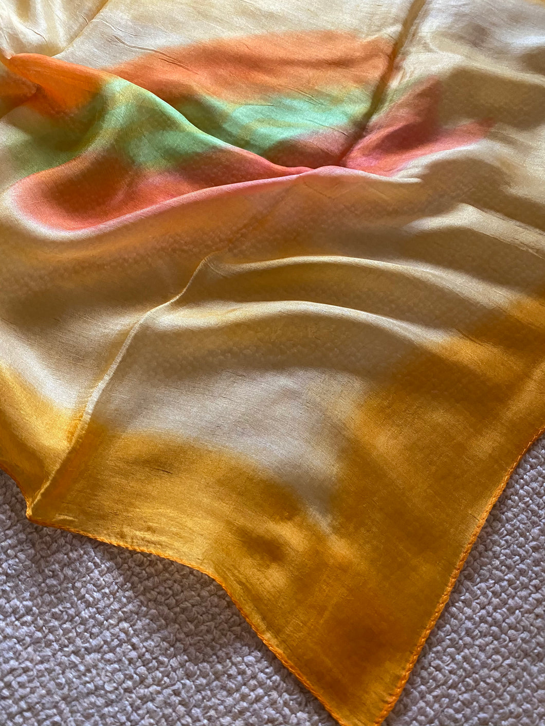 AU145 Vibrant, fine silk long scarf
